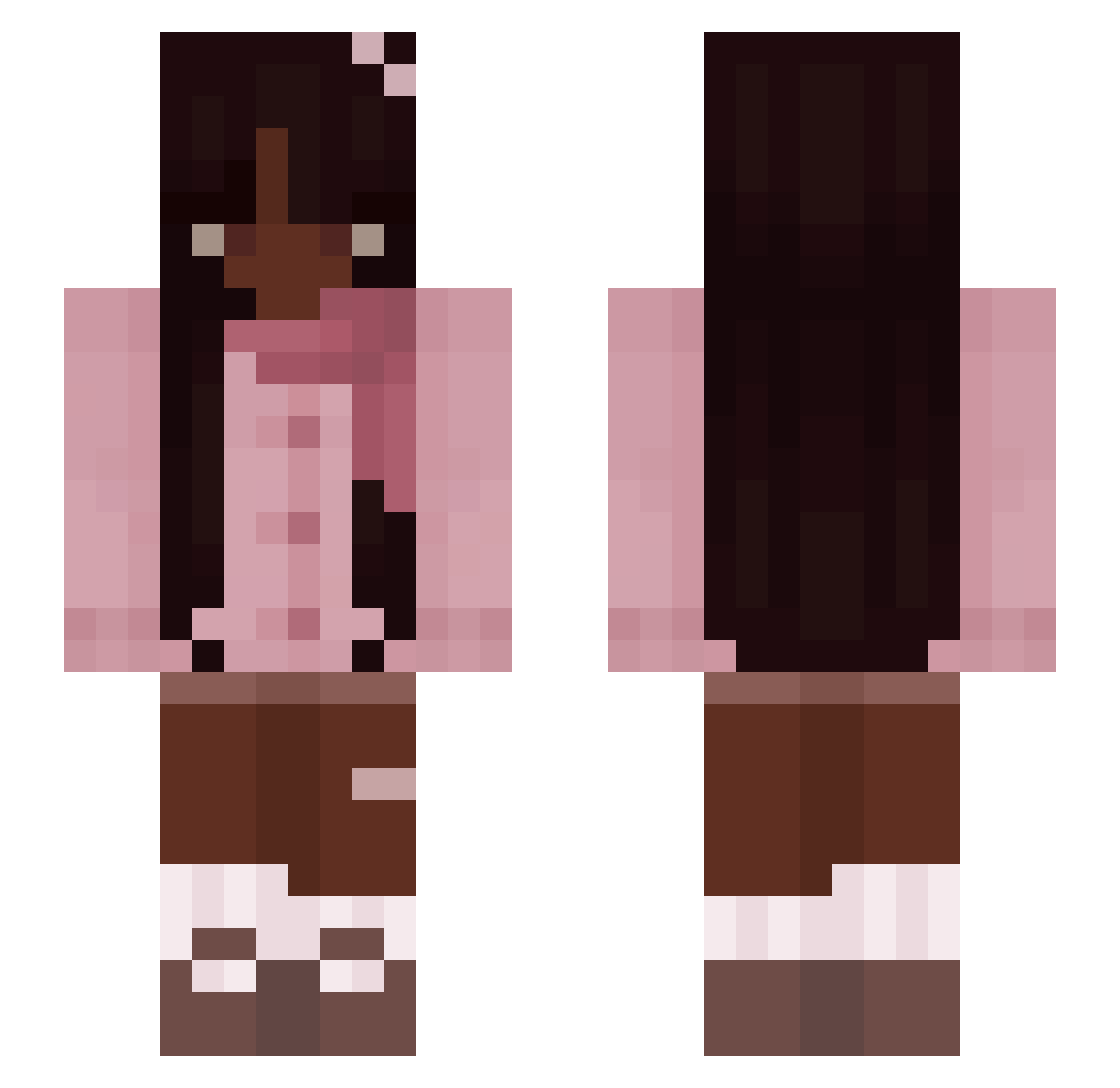 ProbsSona Minecraft skin, front and back view