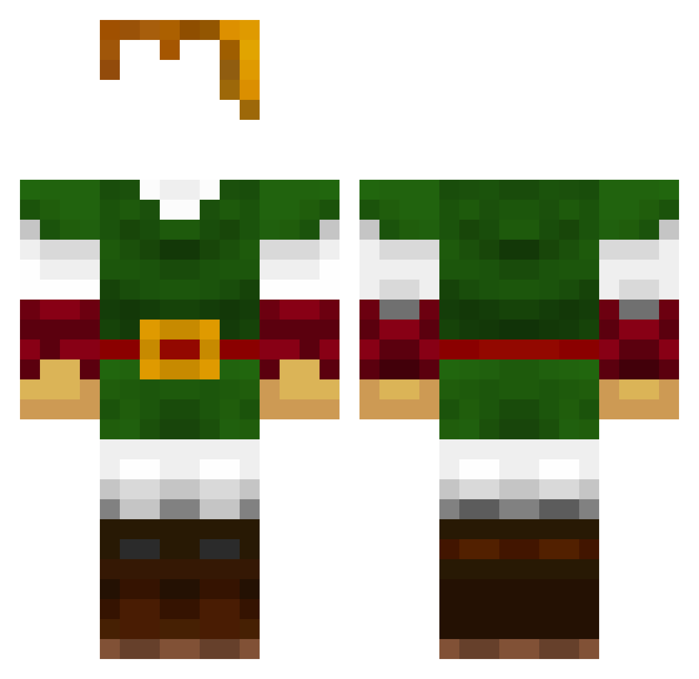 Christiane Minecraft skin, front and back view
