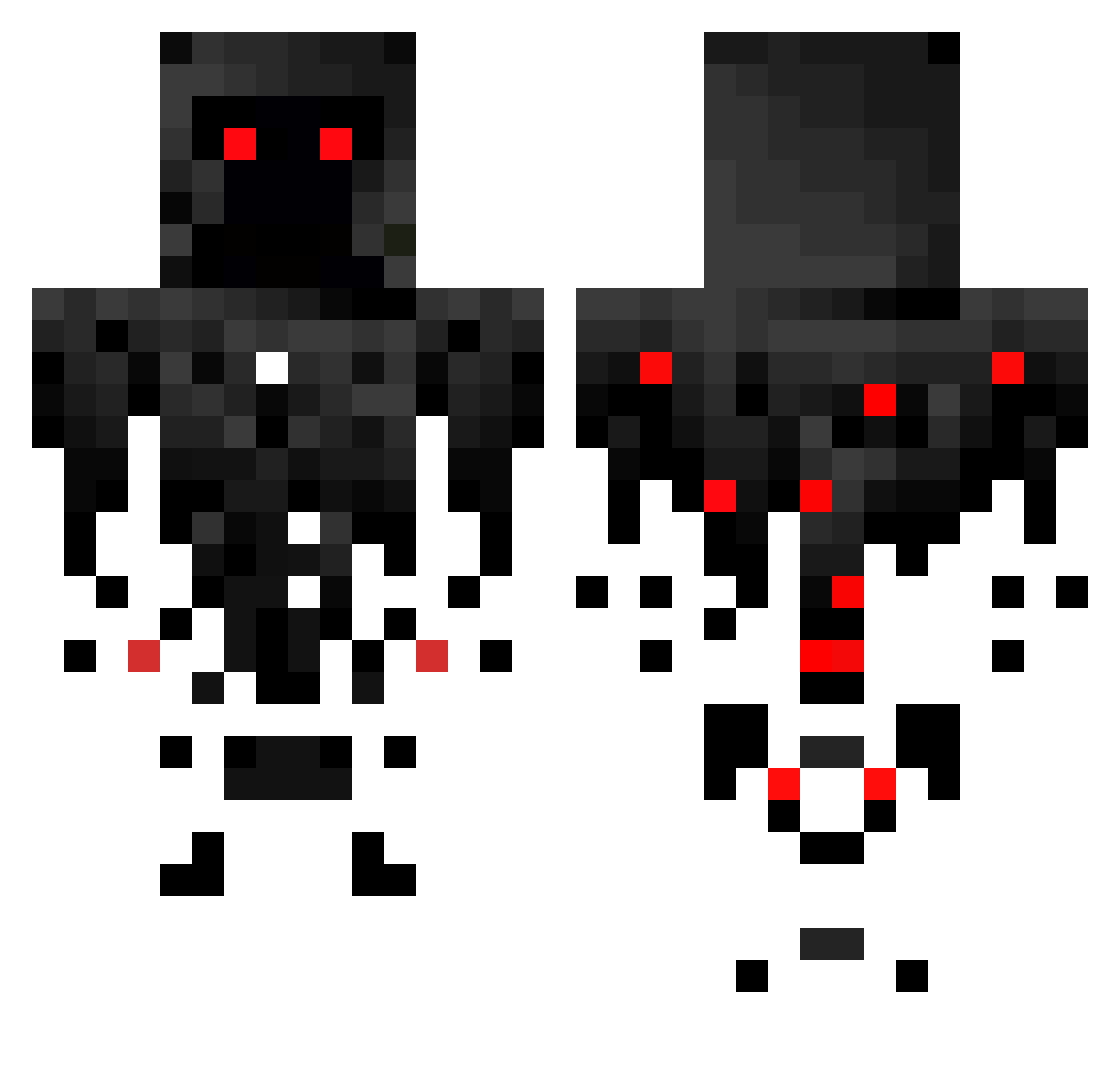 Devotions Minecraft skin, front and back view