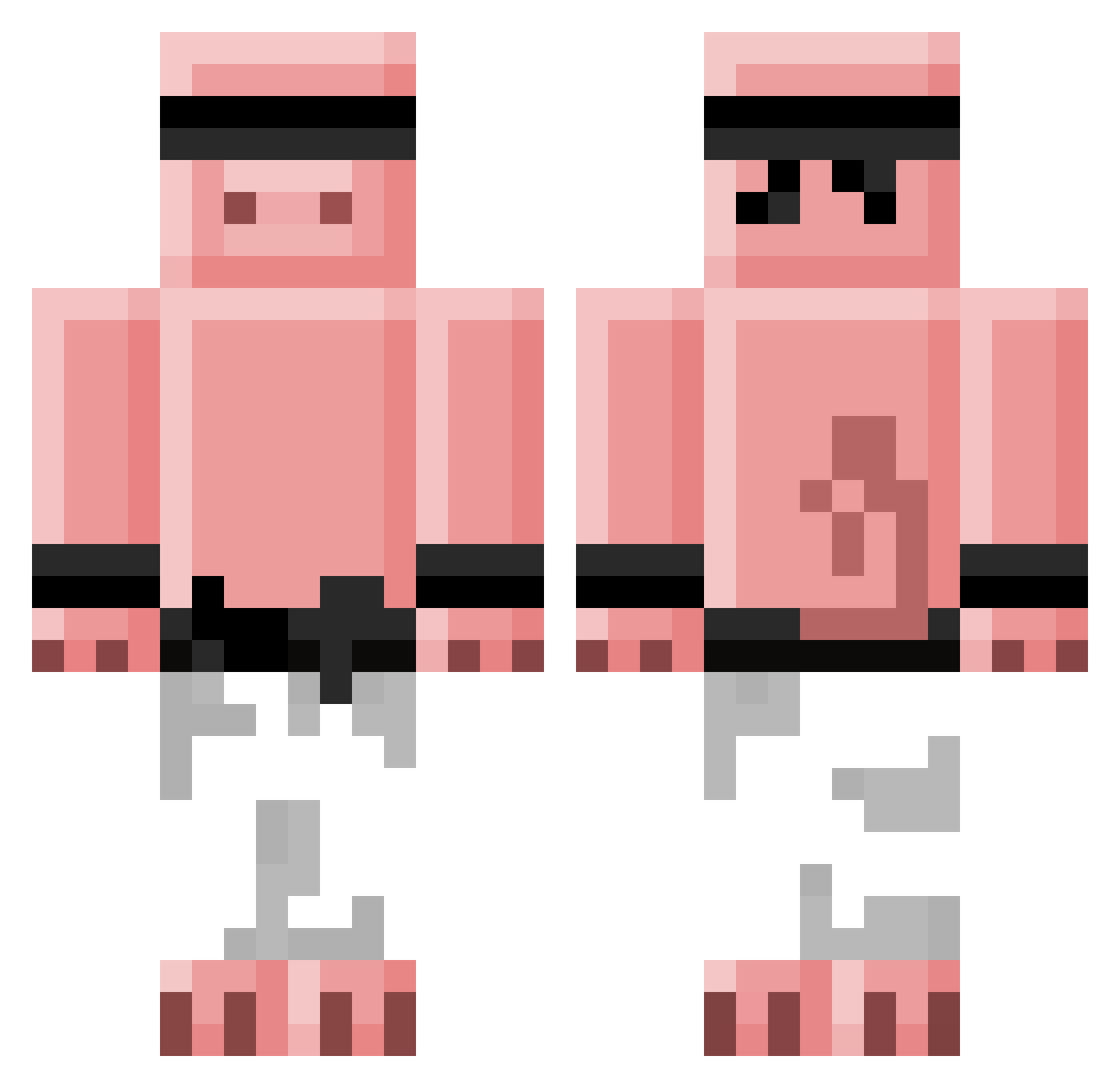 zeze957378 Minecraft skin, front and back view