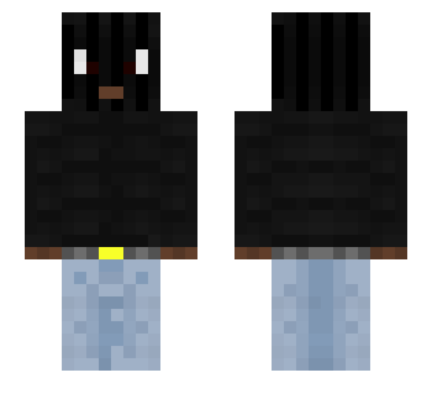 LilElite Minecraft skin, front and back view
