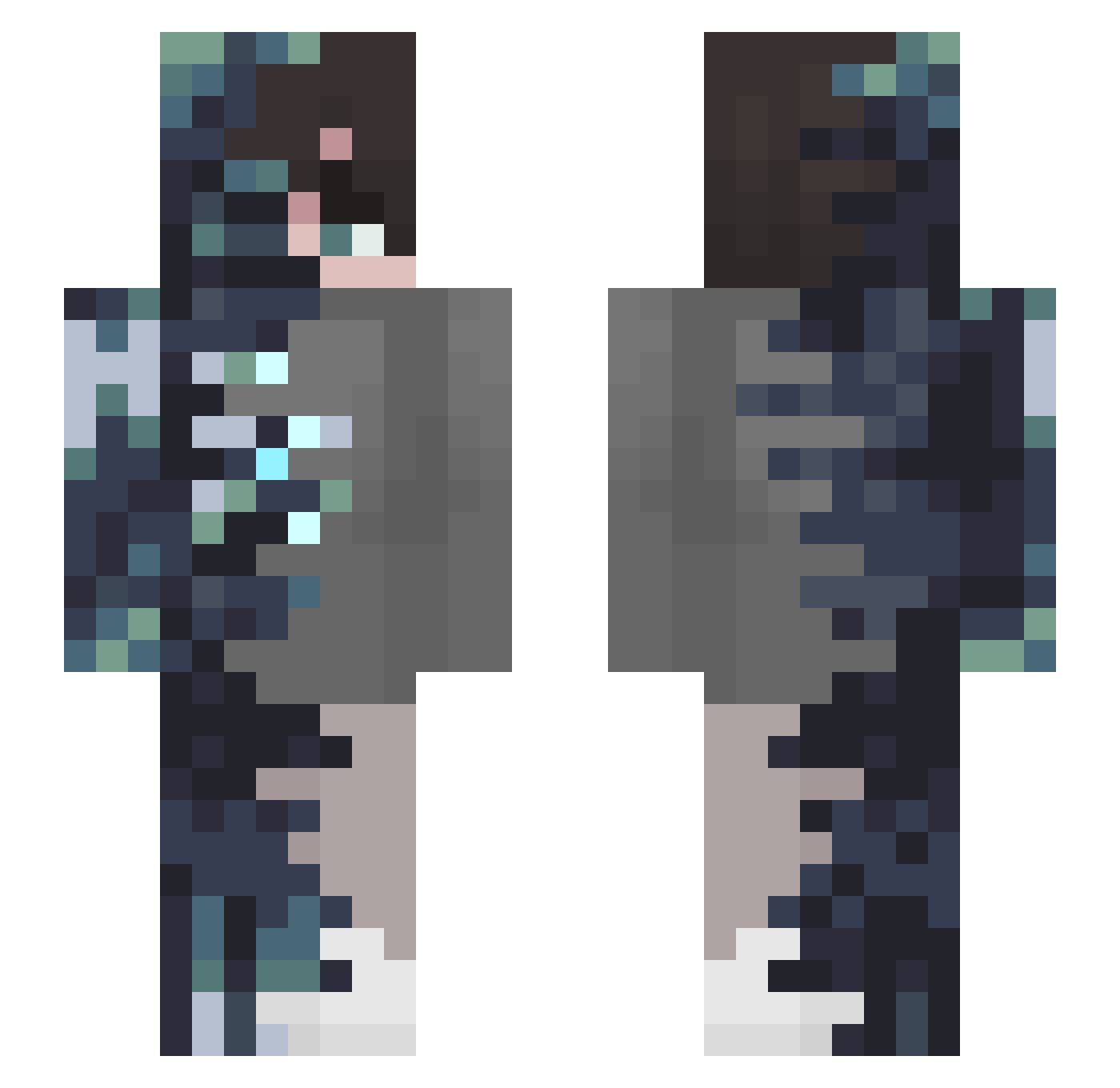 Lars115 Minecraft skin, front and back view