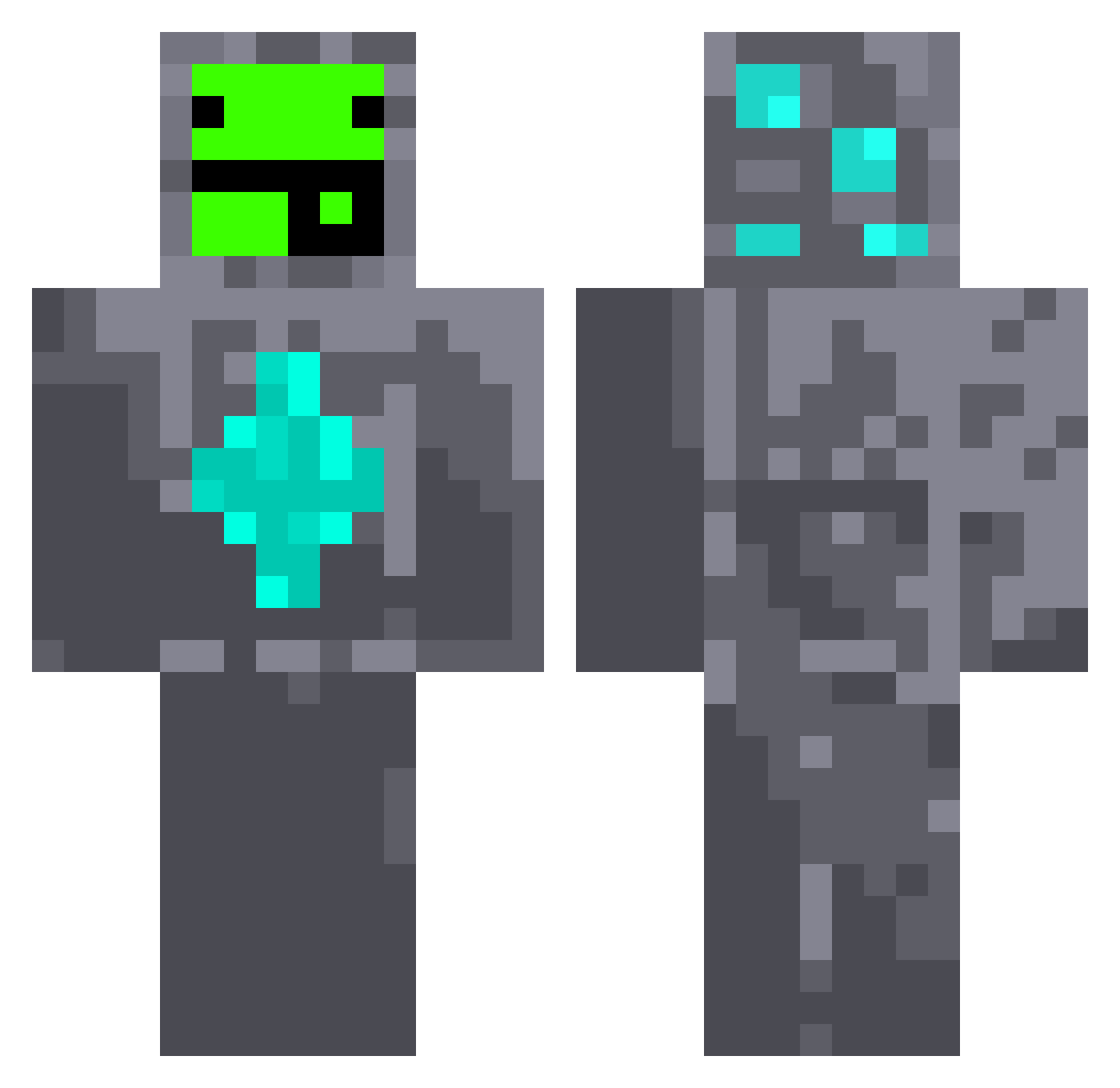 ysh29 Minecraft skin, front and back view