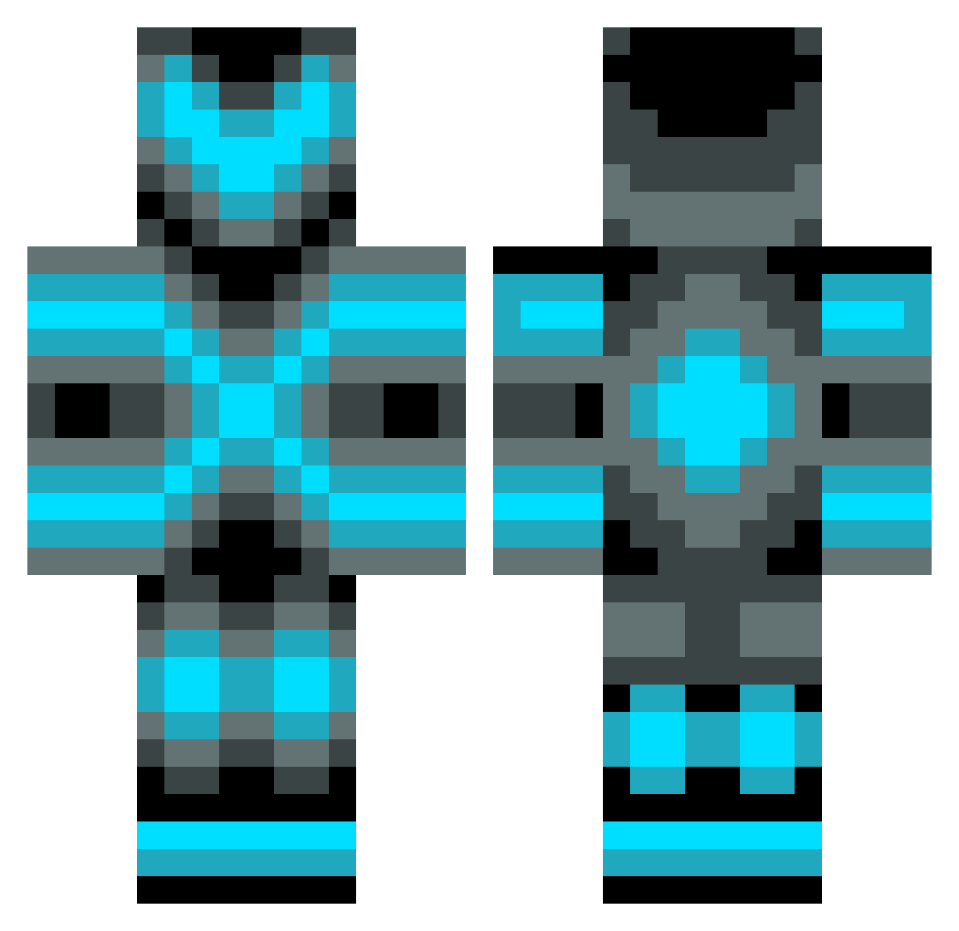 xVeNoMzZx Minecraft skin, front and back view