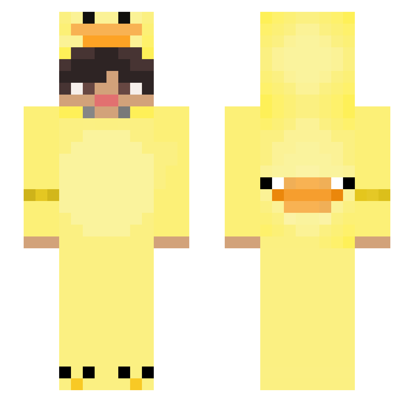 ILikeOtachi Minecraft skin, front and back view