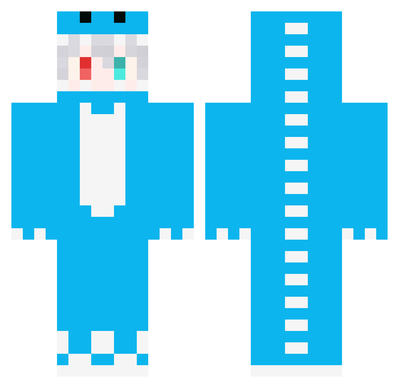 Limonin Minecraft skin, front and back view