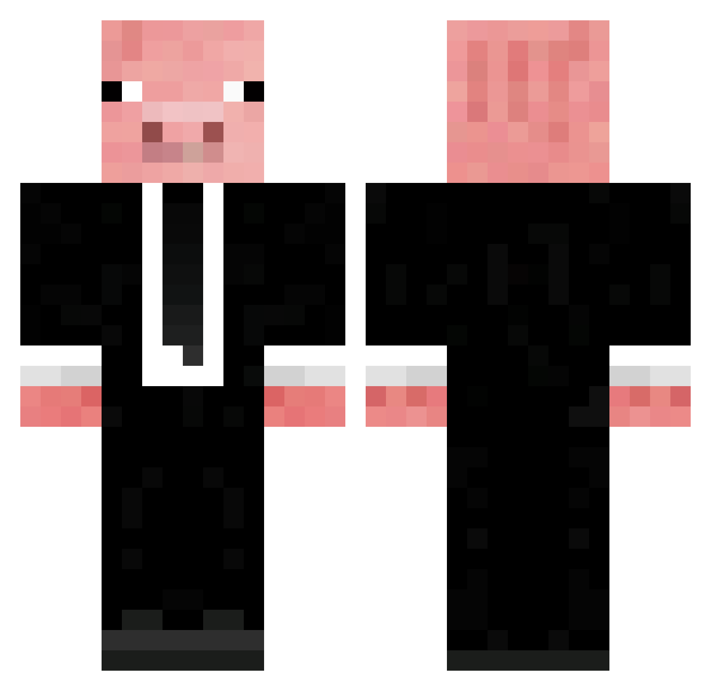 Pokego321 Minecraft skin, front and back view