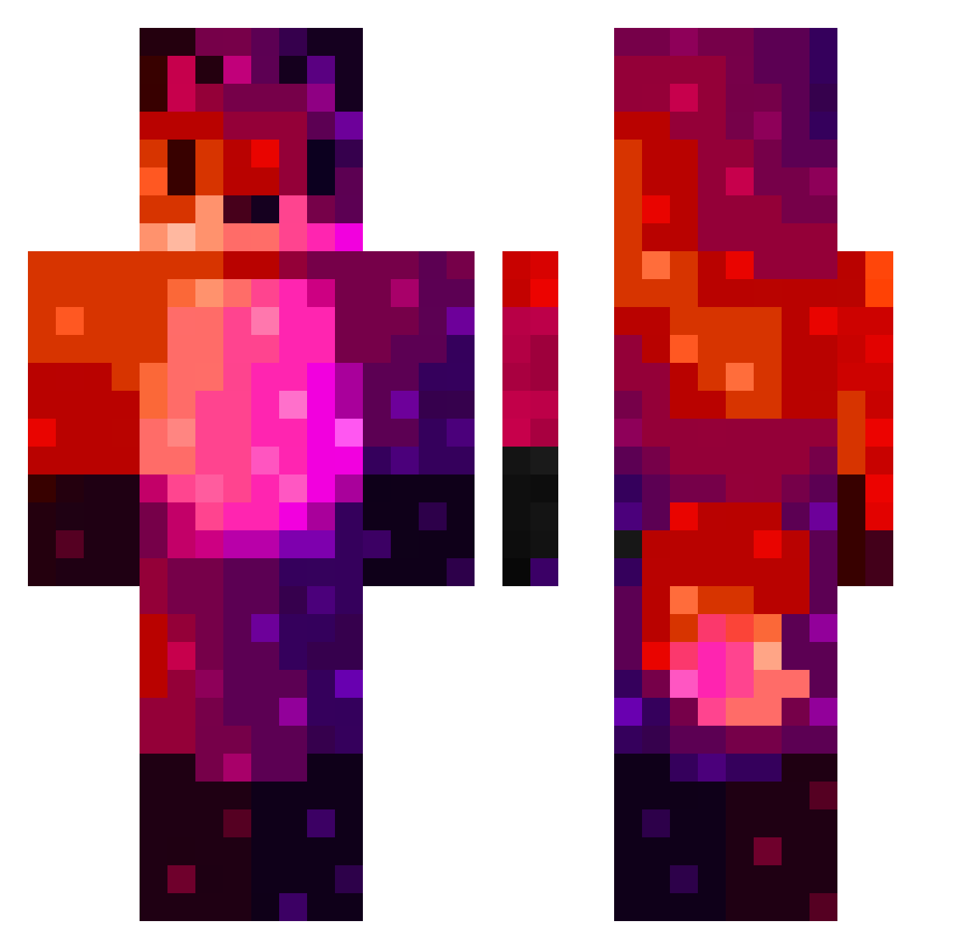 GoatSlaps Minecraft skin, front and back view