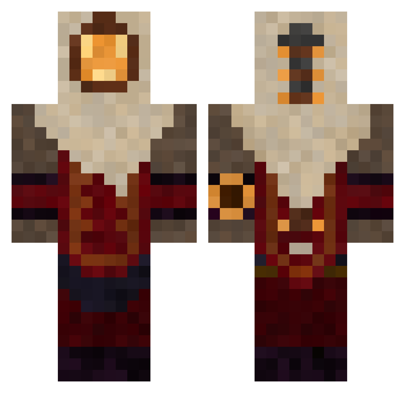 Hi_im_Koarl Minecraft skin, front and back view