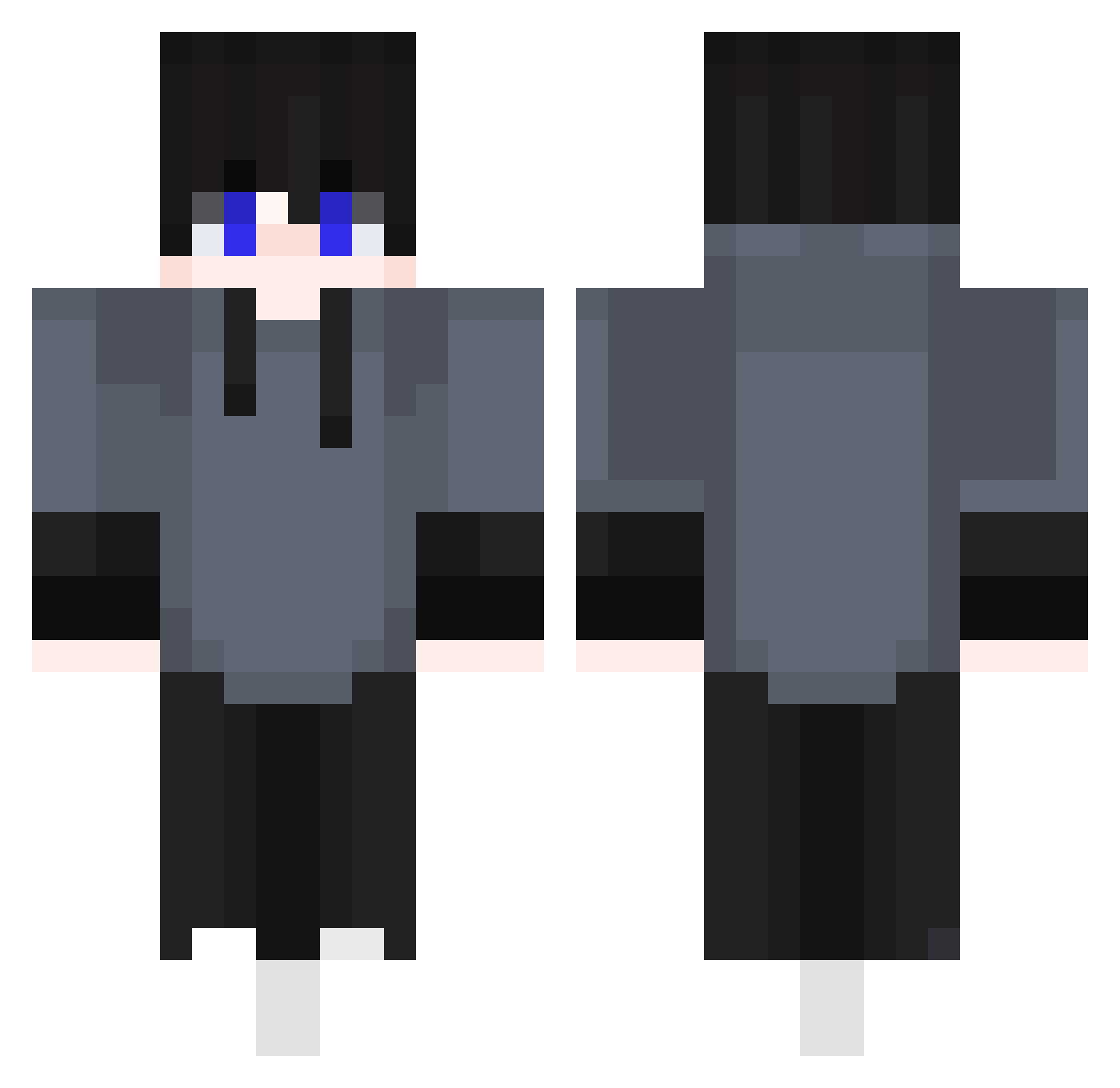 Snow_Ps Minecraft skin, front and back view