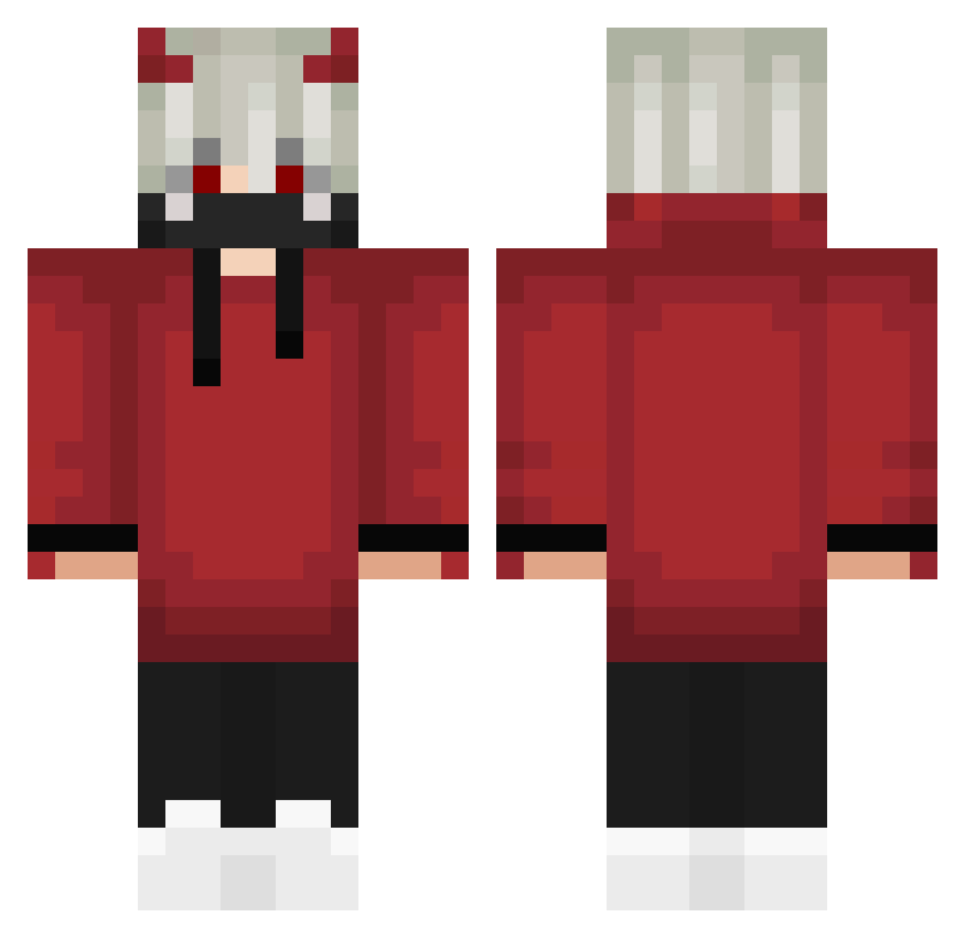 LucasBacer Minecraft skin, front and back view