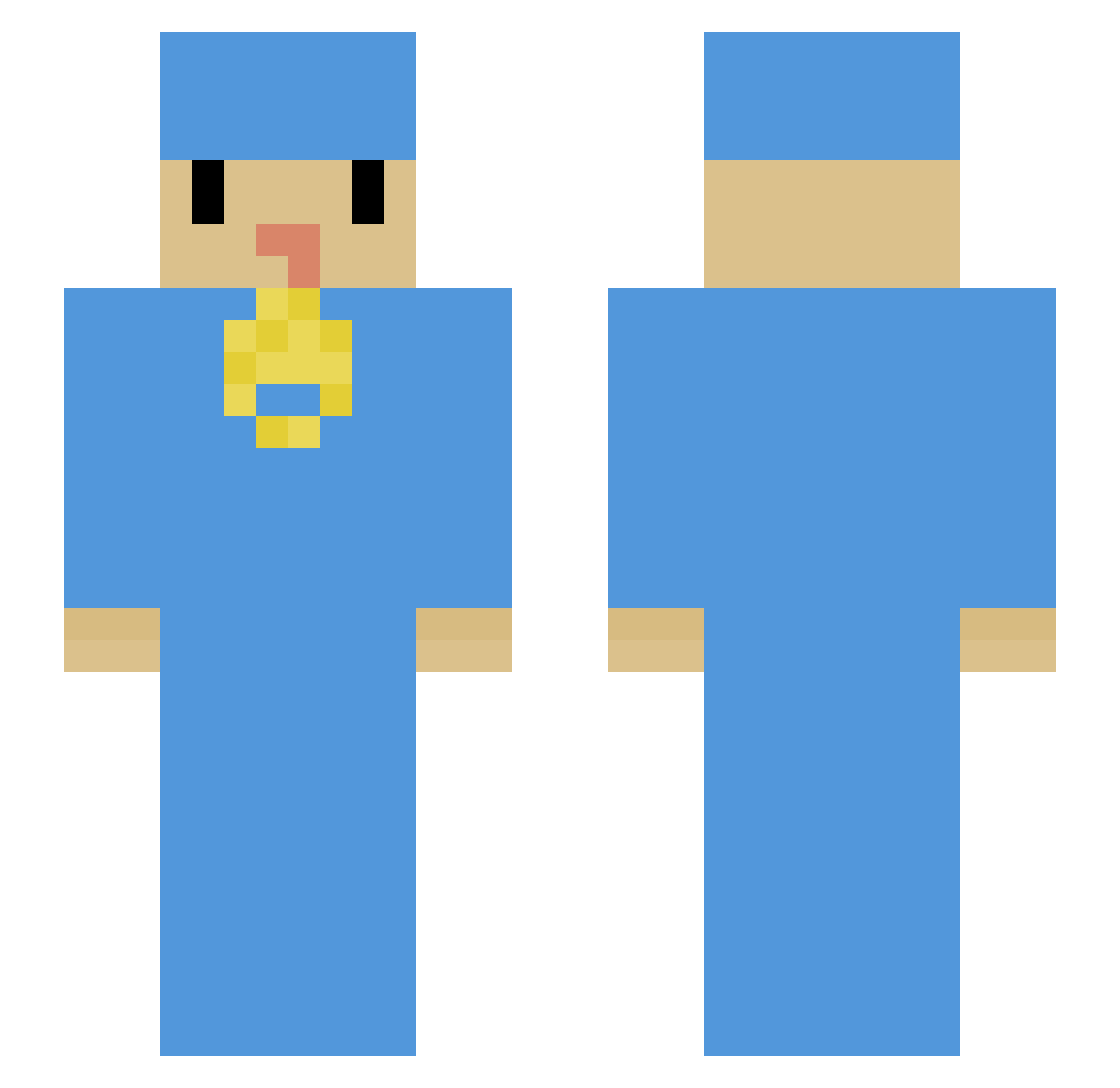tobiokgyama_ Minecraft skin, front and back view