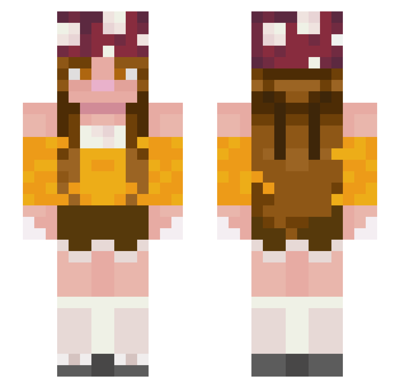 marguiguite Minecraft skin, front and back view