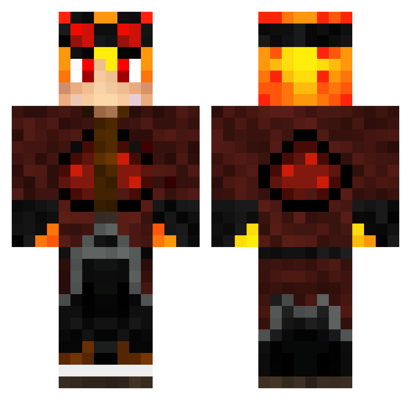 rooster_83 Minecraft skin, front and back view