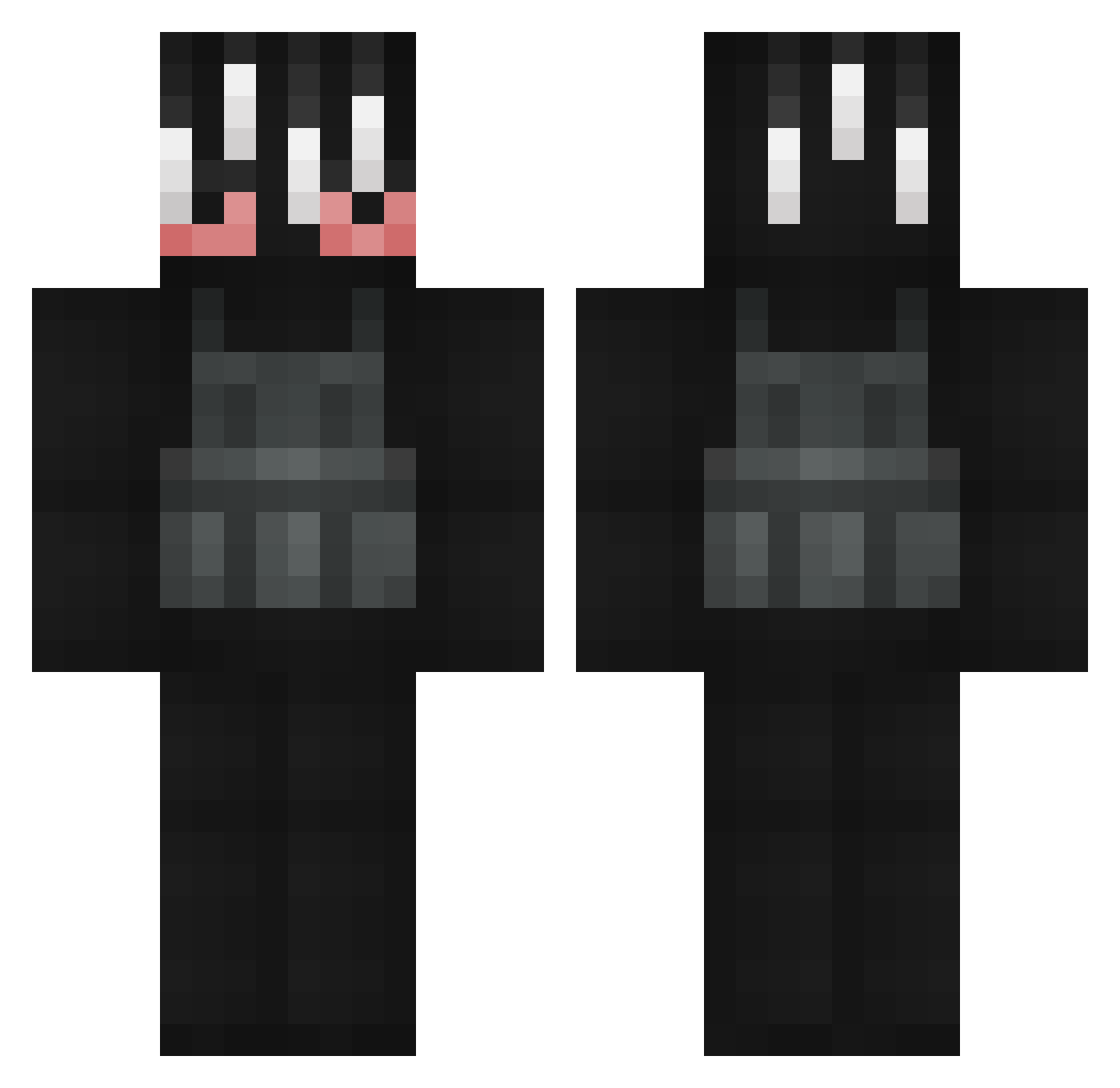 zDqvi Minecraft skin, front and back view