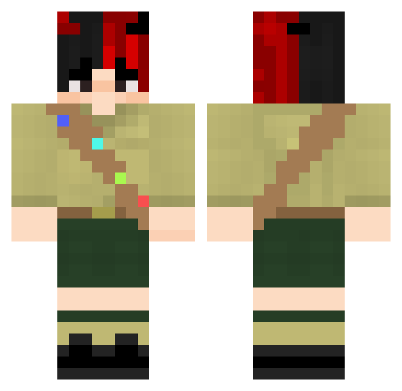 wafel_33 Minecraft skin, front and back view