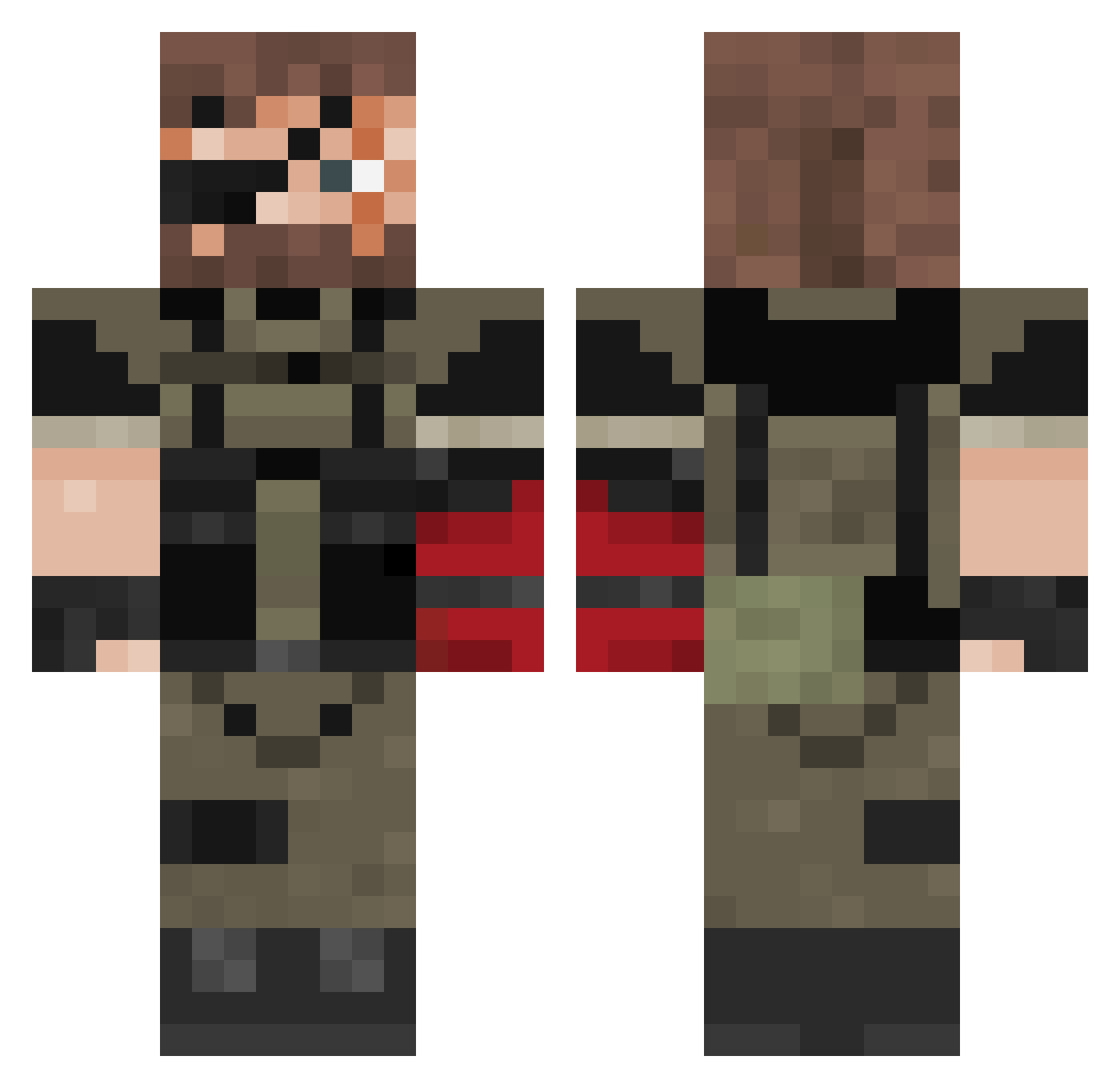 henryplayzdagame Minecraft skin, front and back view