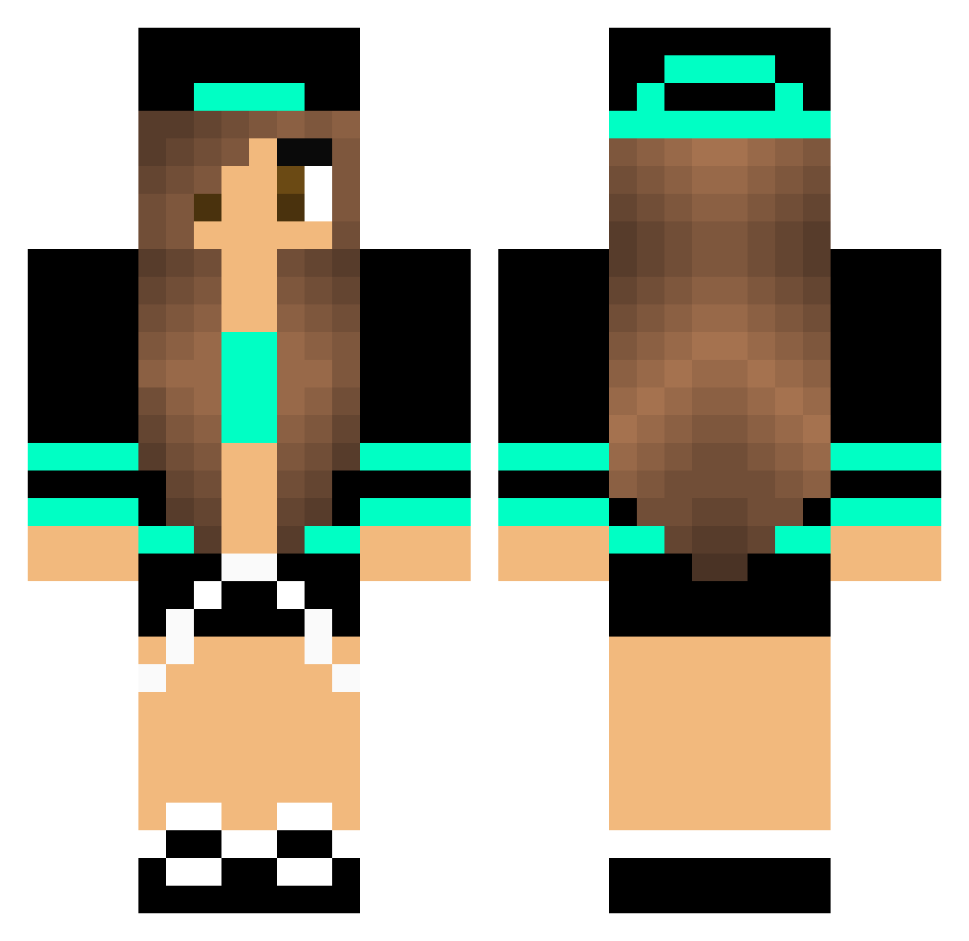 Christie Minecraft skin, front and back view