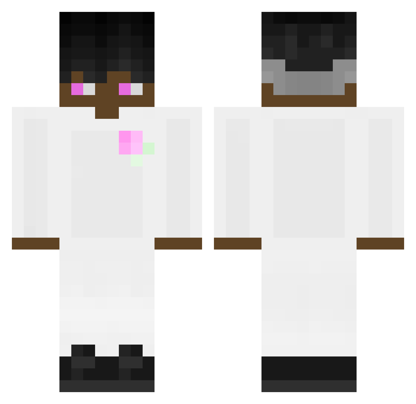 Pinga001 Minecraft skin, front and back view