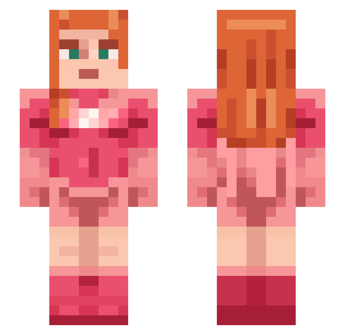netherithacke Minecraft skin, front and back view