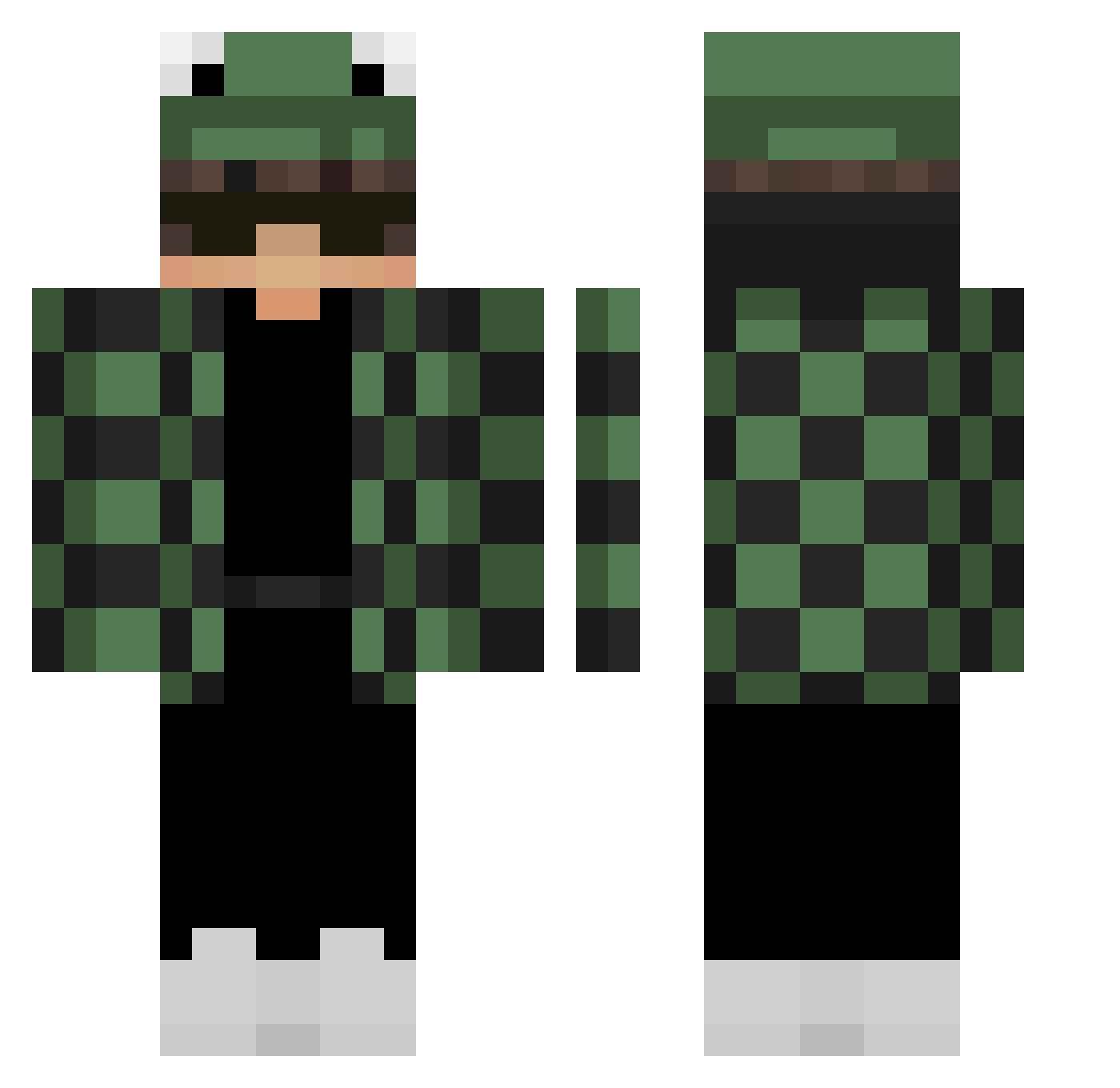 Yam4sato Minecraft skin, front and back view