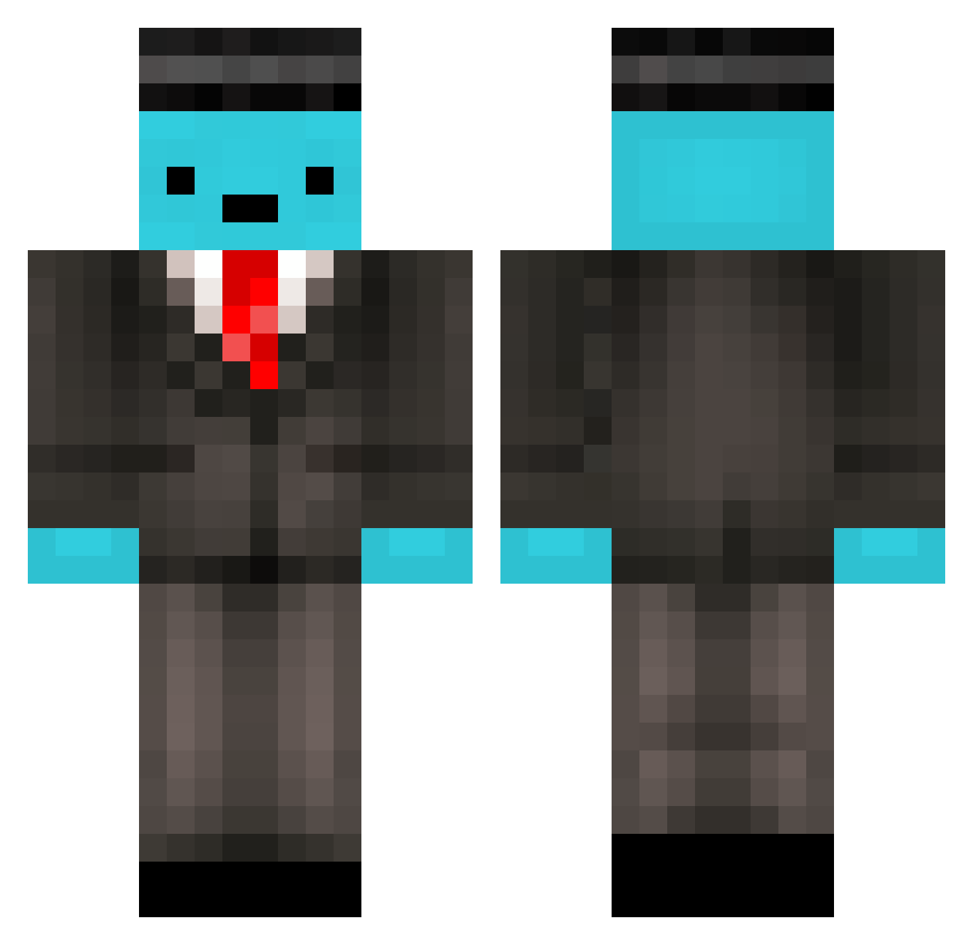 zielsxz Minecraft skin, front and back view