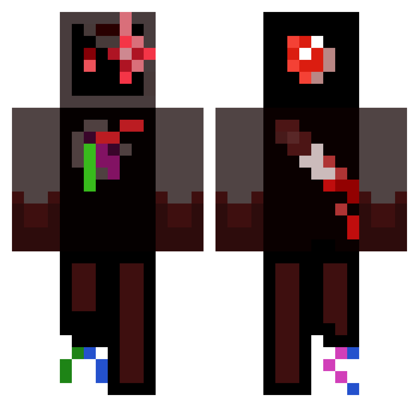 JaNicNieWiem2 Minecraft skin, front and back view