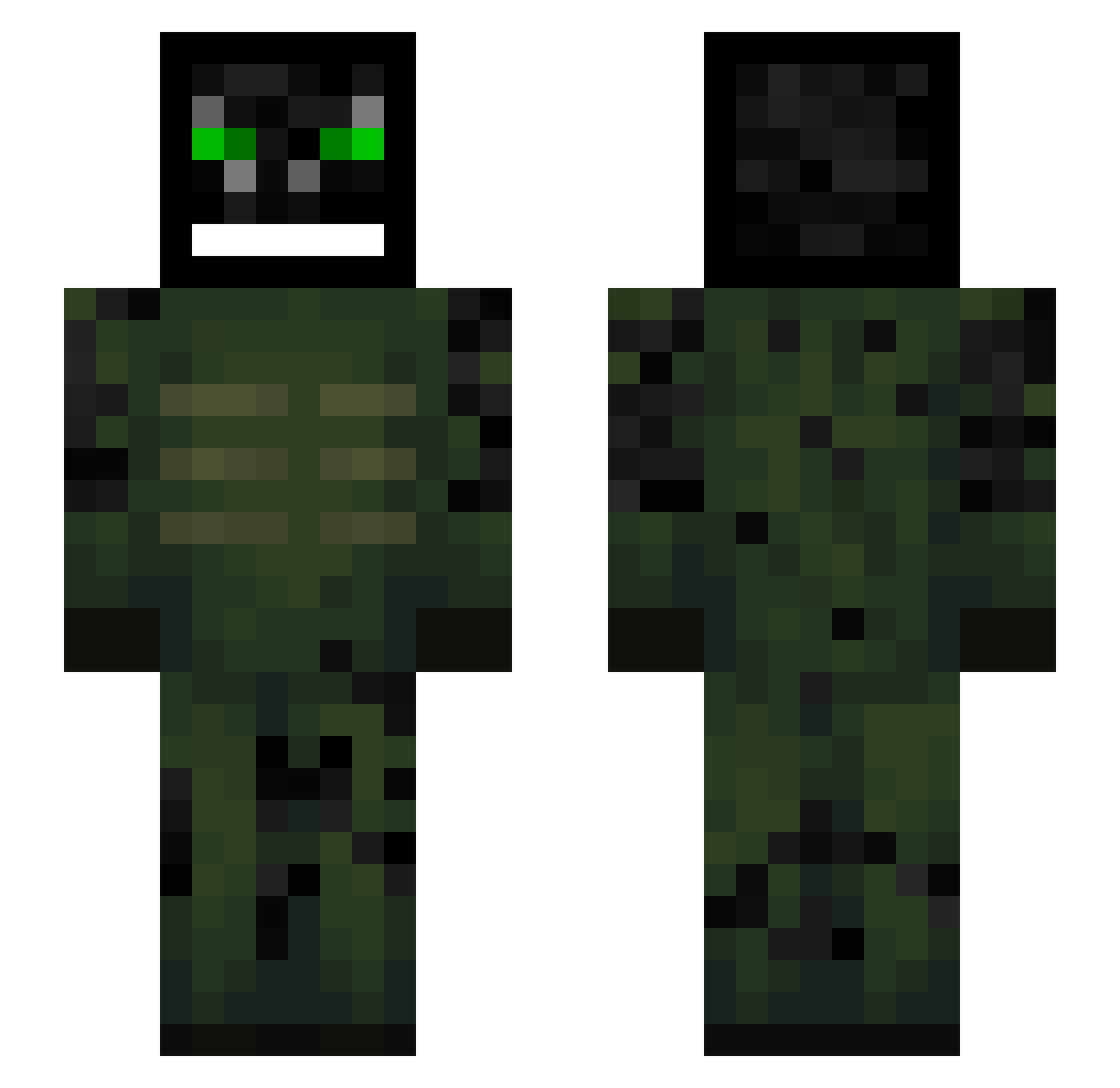 CallMeSalty Minecraft skin, front and back view