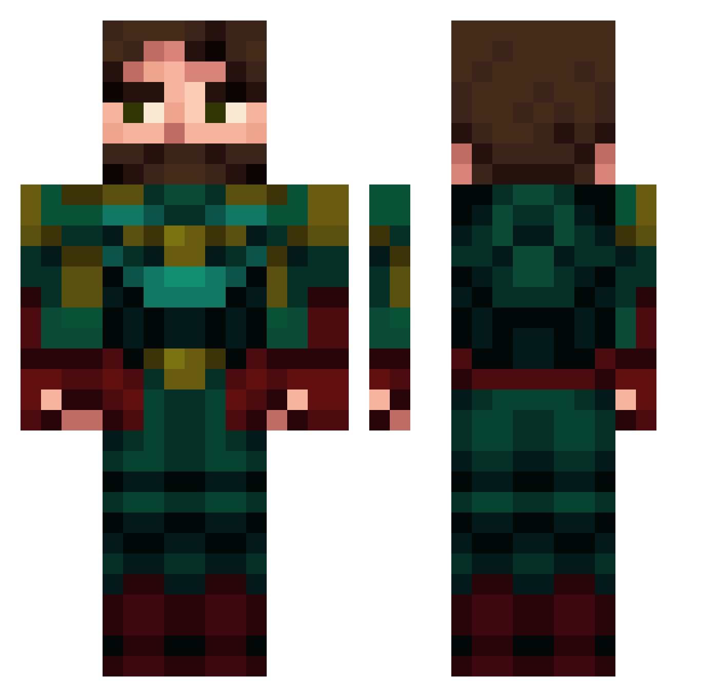 NAE_Lawrence Minecraft skin, front and back view