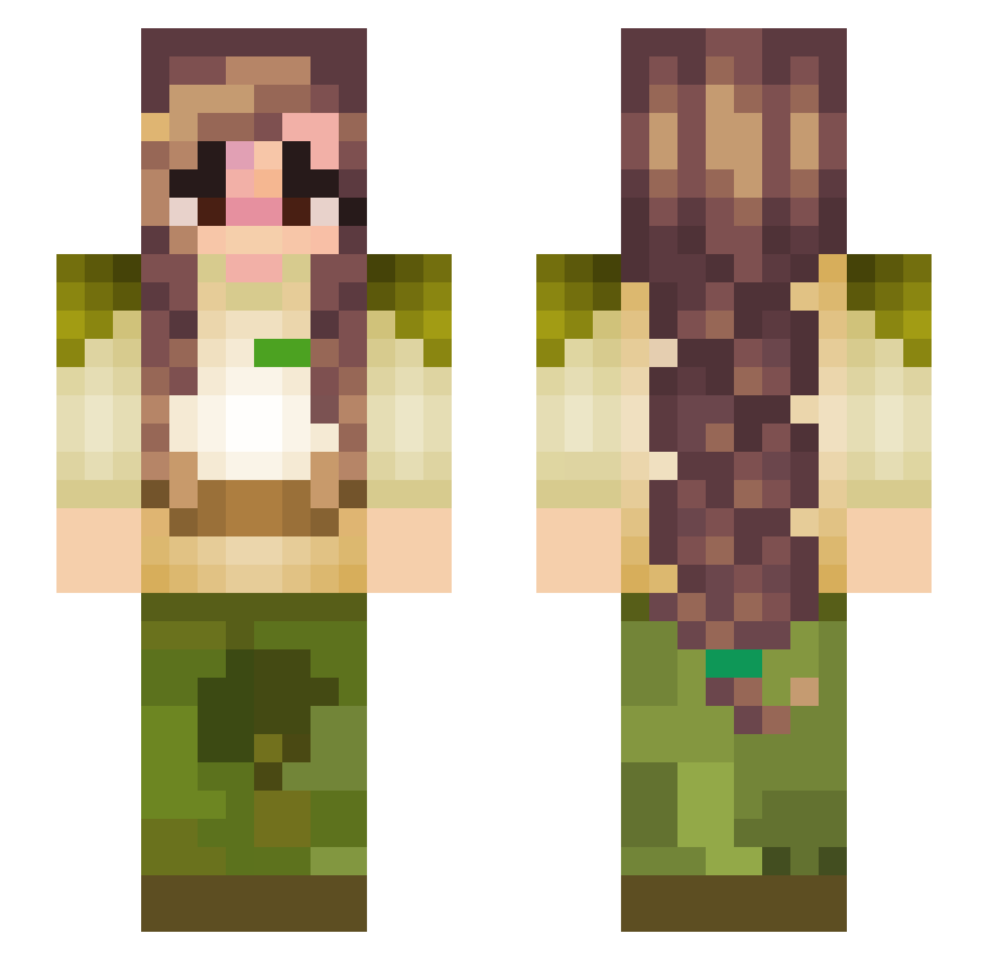 PhantomPanda_ Minecraft skin, front and back view