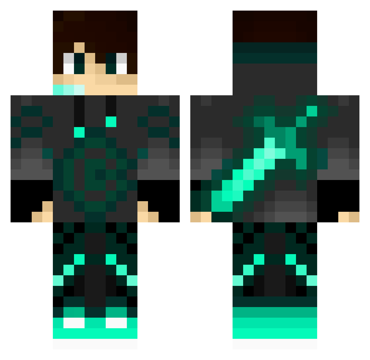 Cultizt Minecraft skin, front and back view