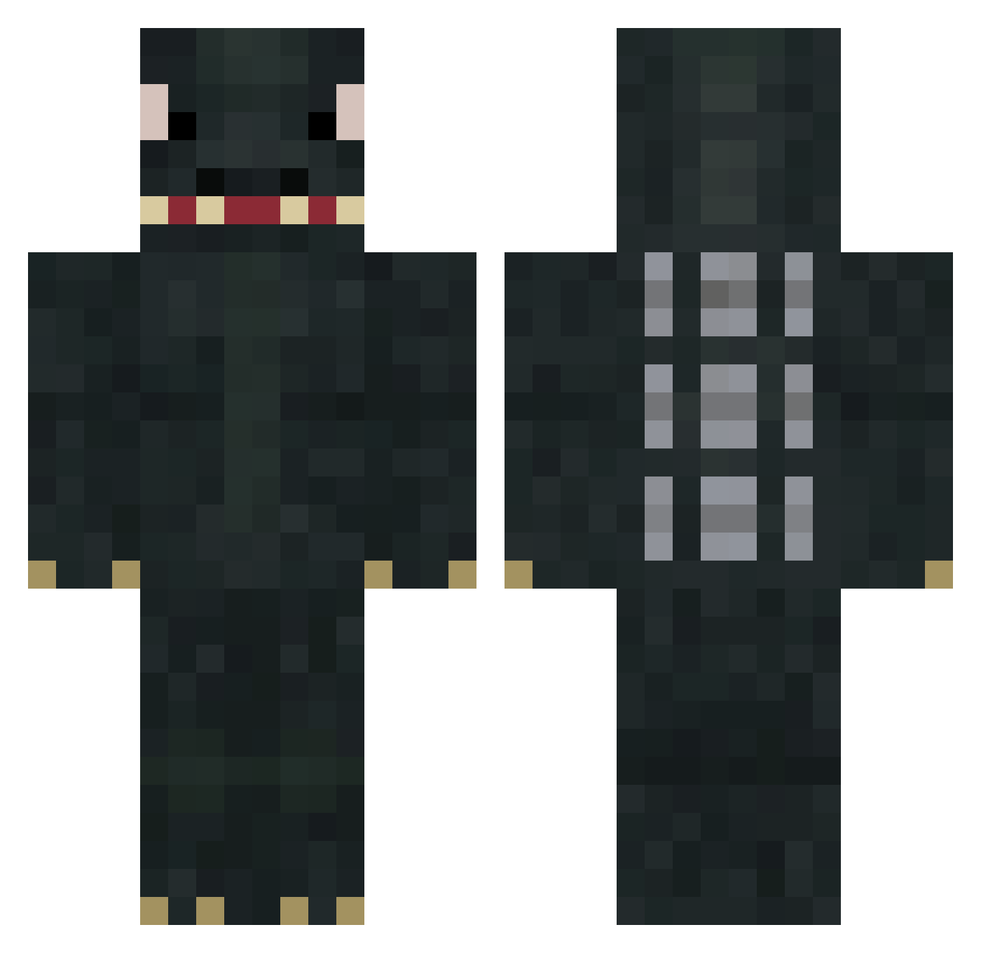 _vazer Minecraft skin, front and back view