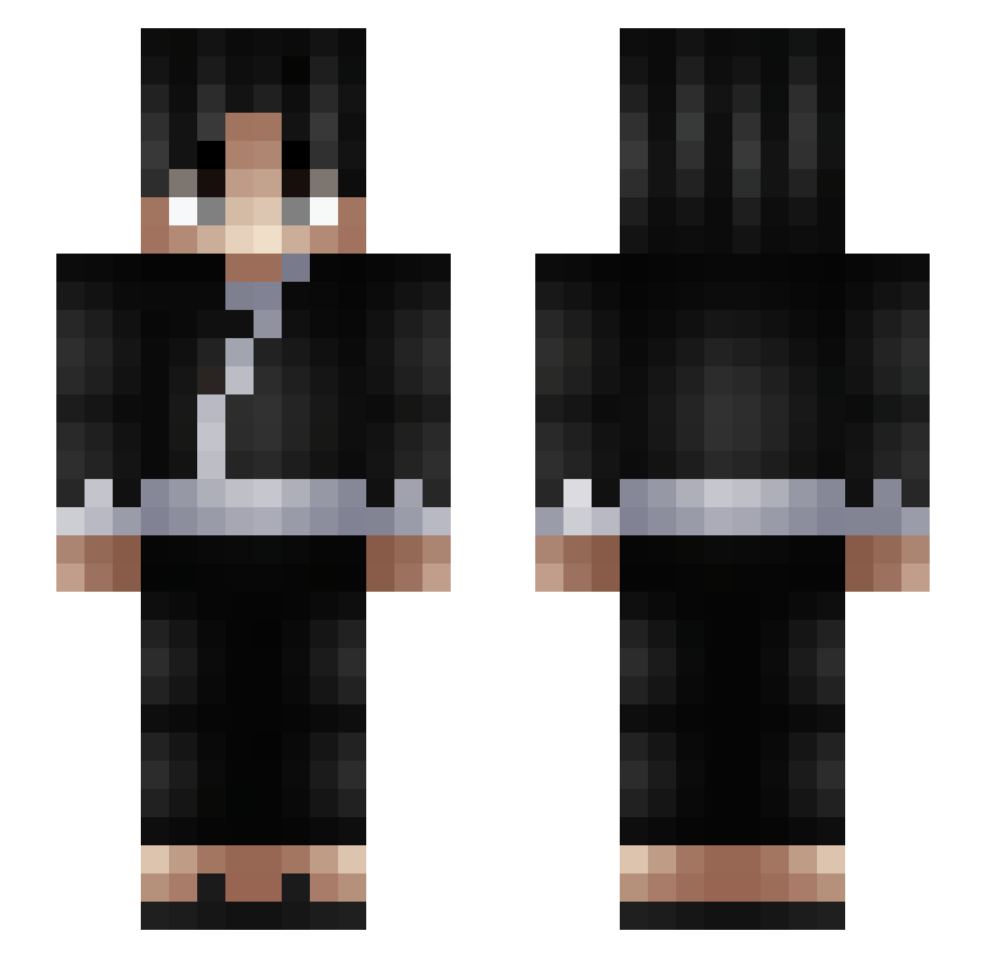 azuko66Q Minecraft skin, front and back view