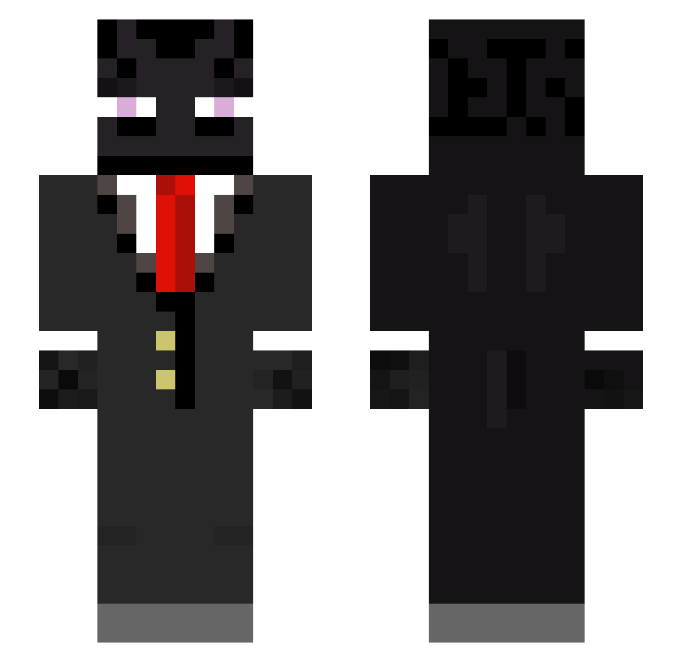 StarDinoz Minecraft skin, front and back view