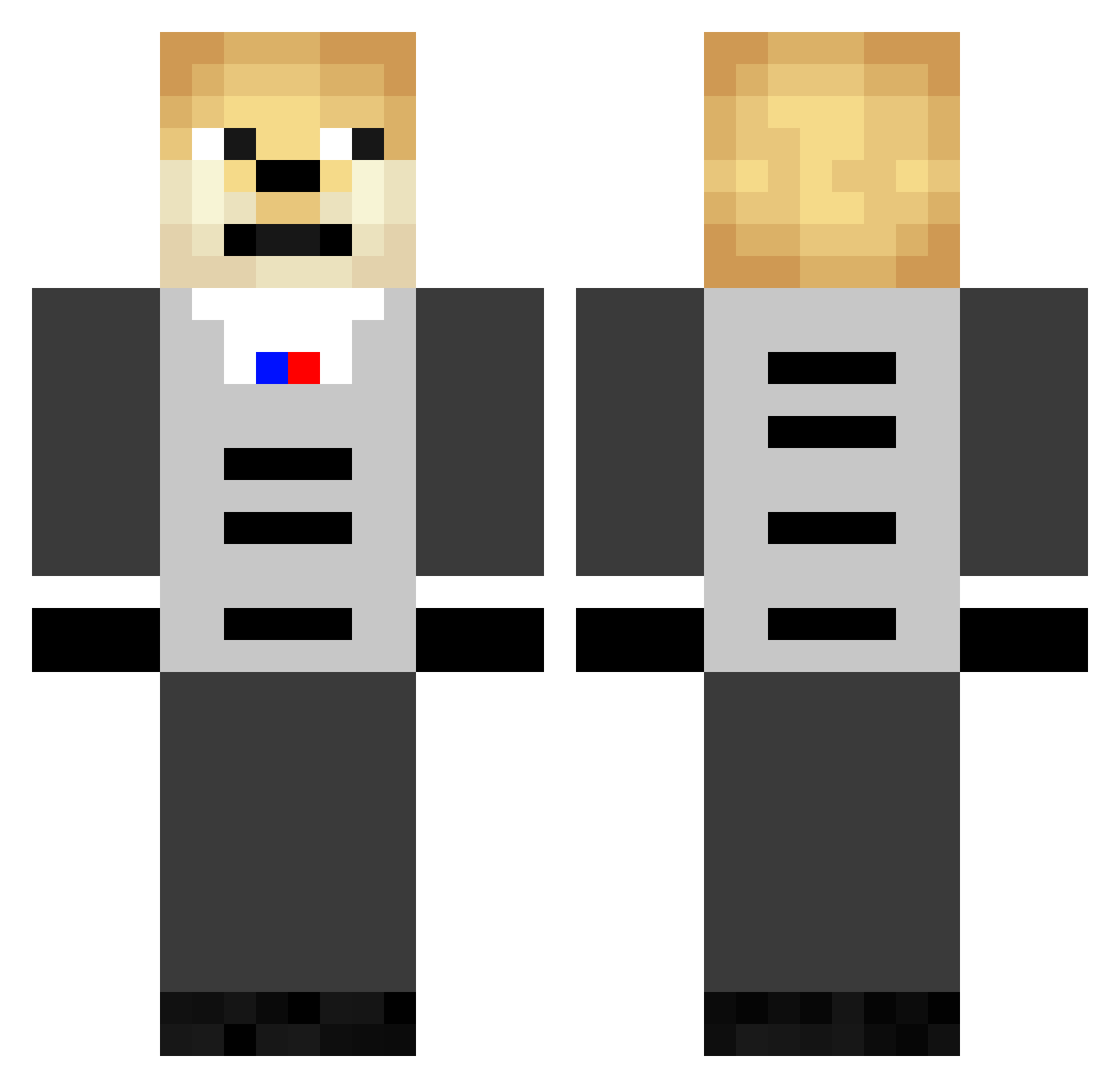 Rynuk15 Minecraft skin, front and back view