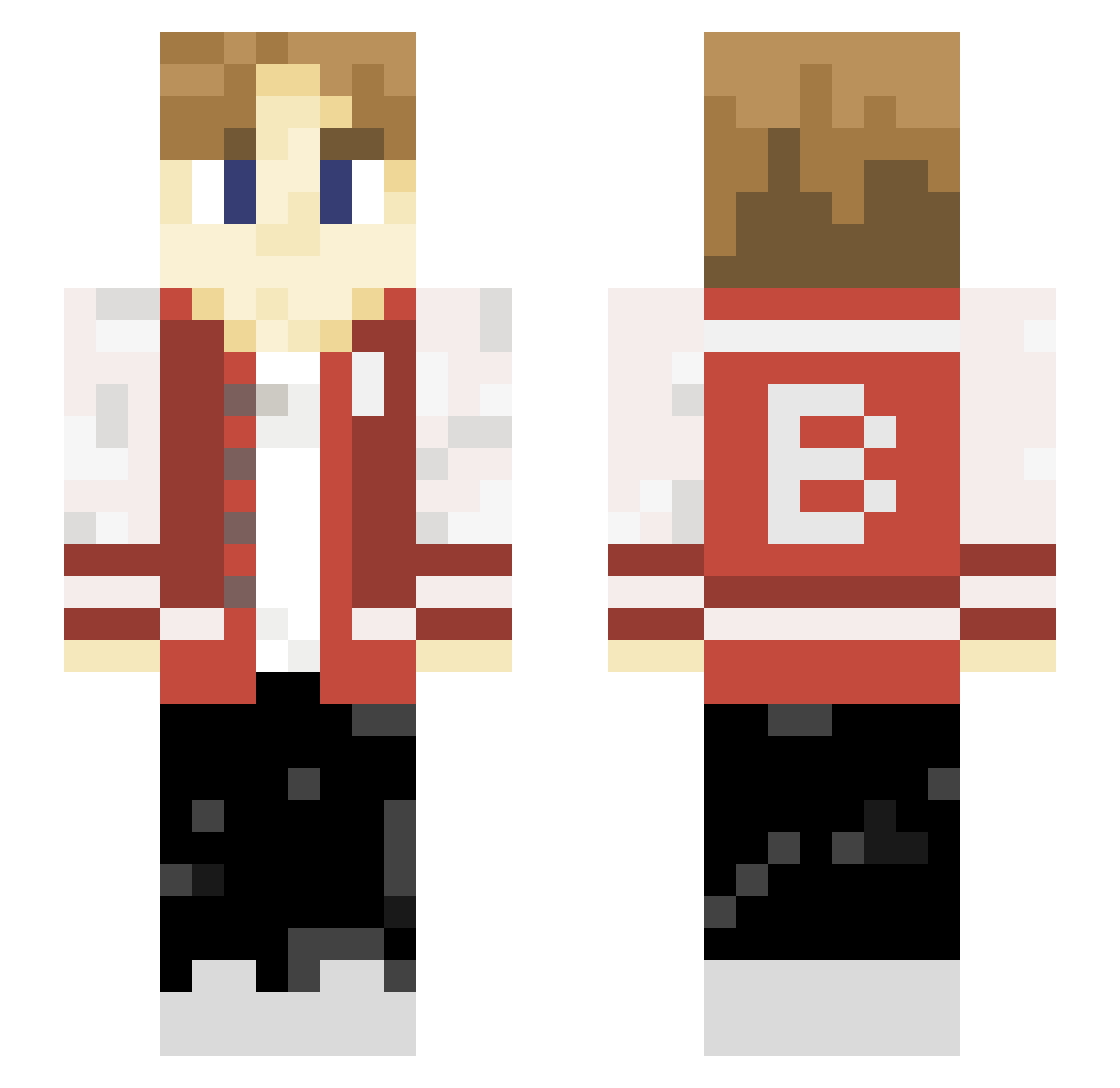 Sandro_1 Minecraft skin, front and back view