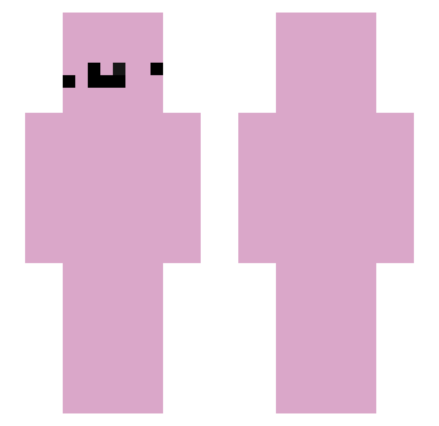techno309 Minecraft skin, front and back view