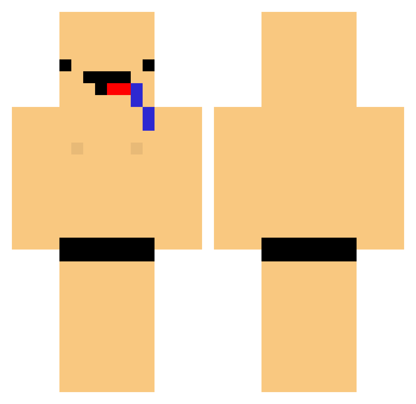 Ehtra_ Minecraft skin, front and back view