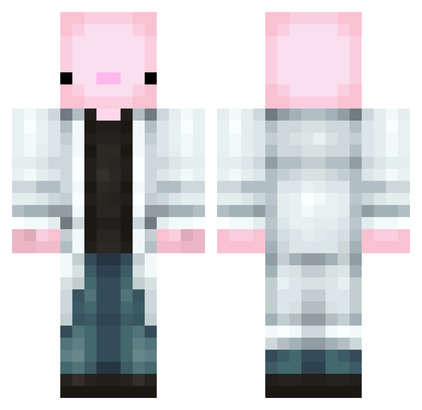 plewwatson Minecraft skin, front and back view