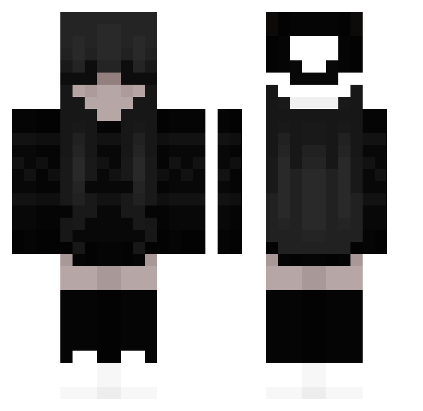 RawDogThatSIut Minecraft skin, front and back view