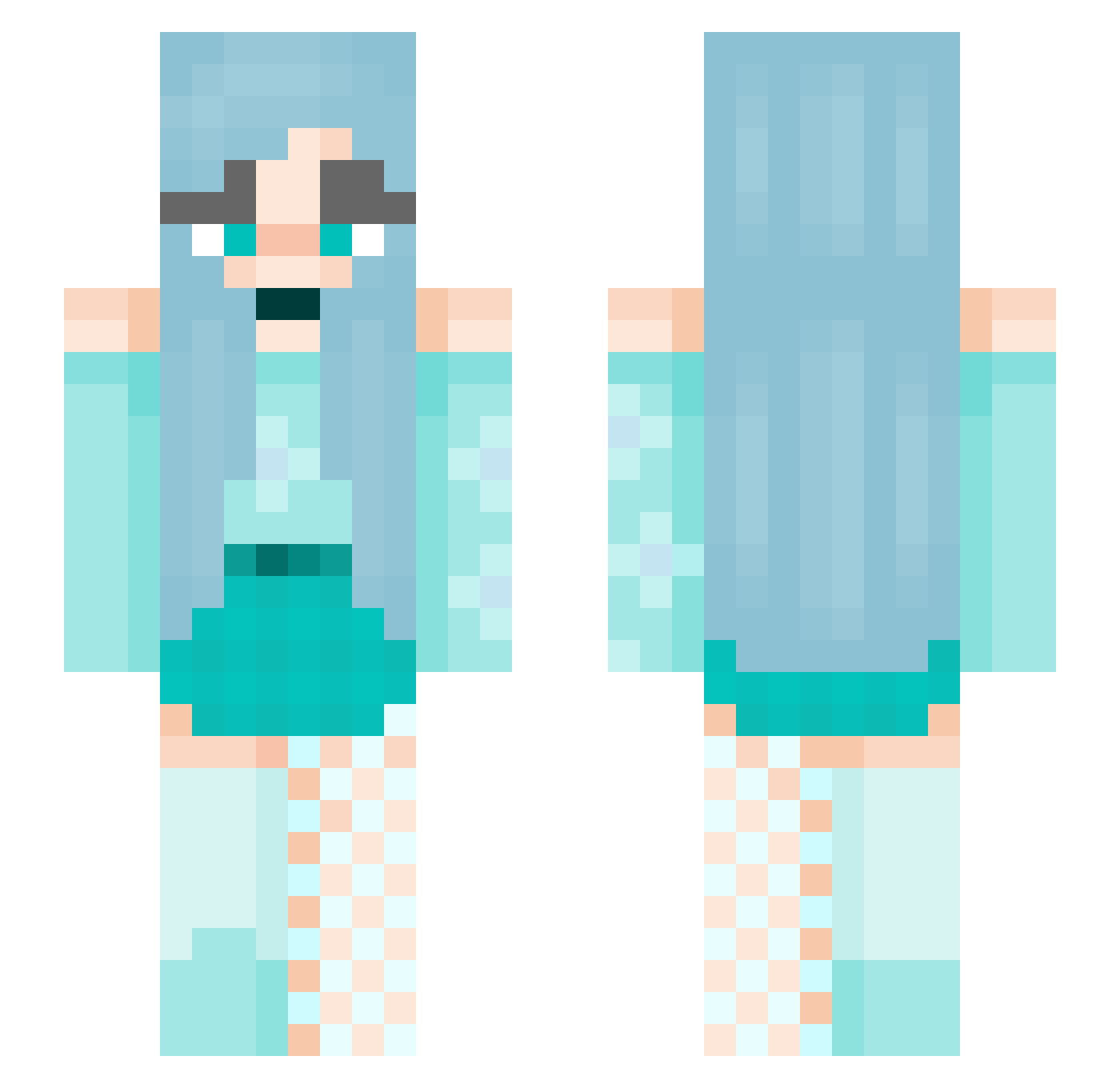 Laim12121 Minecraft skin, front and back view