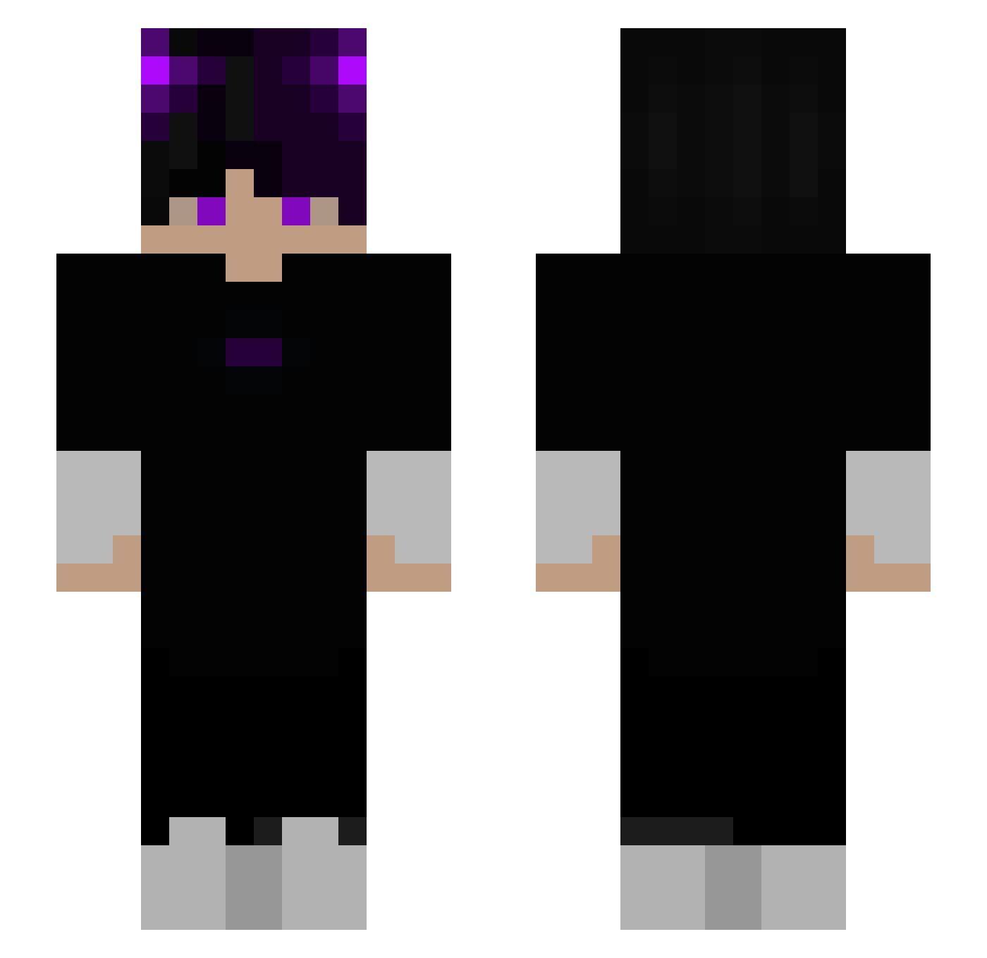 Timeless_rl Minecraft skin, front and back view