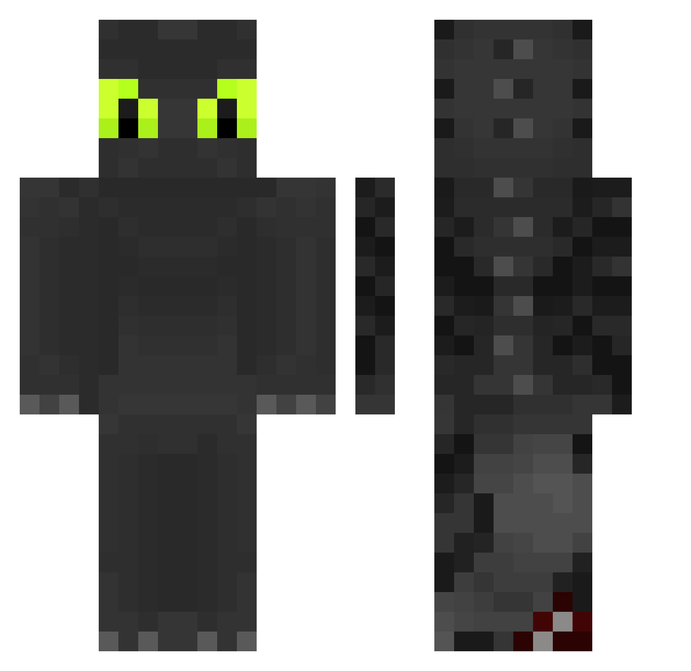 Dragau4 Minecraft skin, front and back view