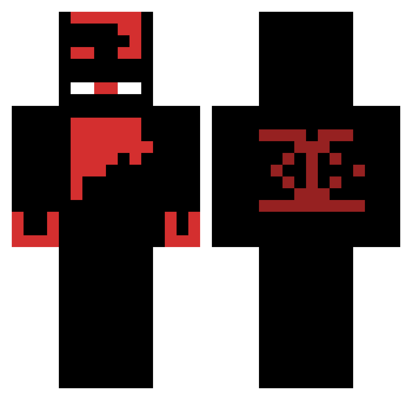 kenanpro123 Minecraft skin, front and back view