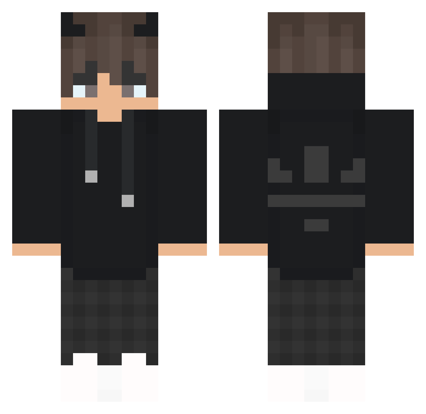 Thunder_154 Minecraft skin, front and back view