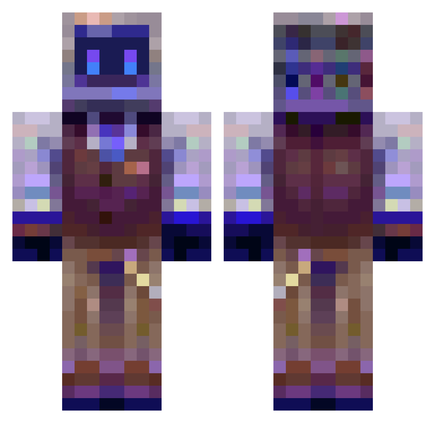 salami_fiend Minecraft skin, front and back view