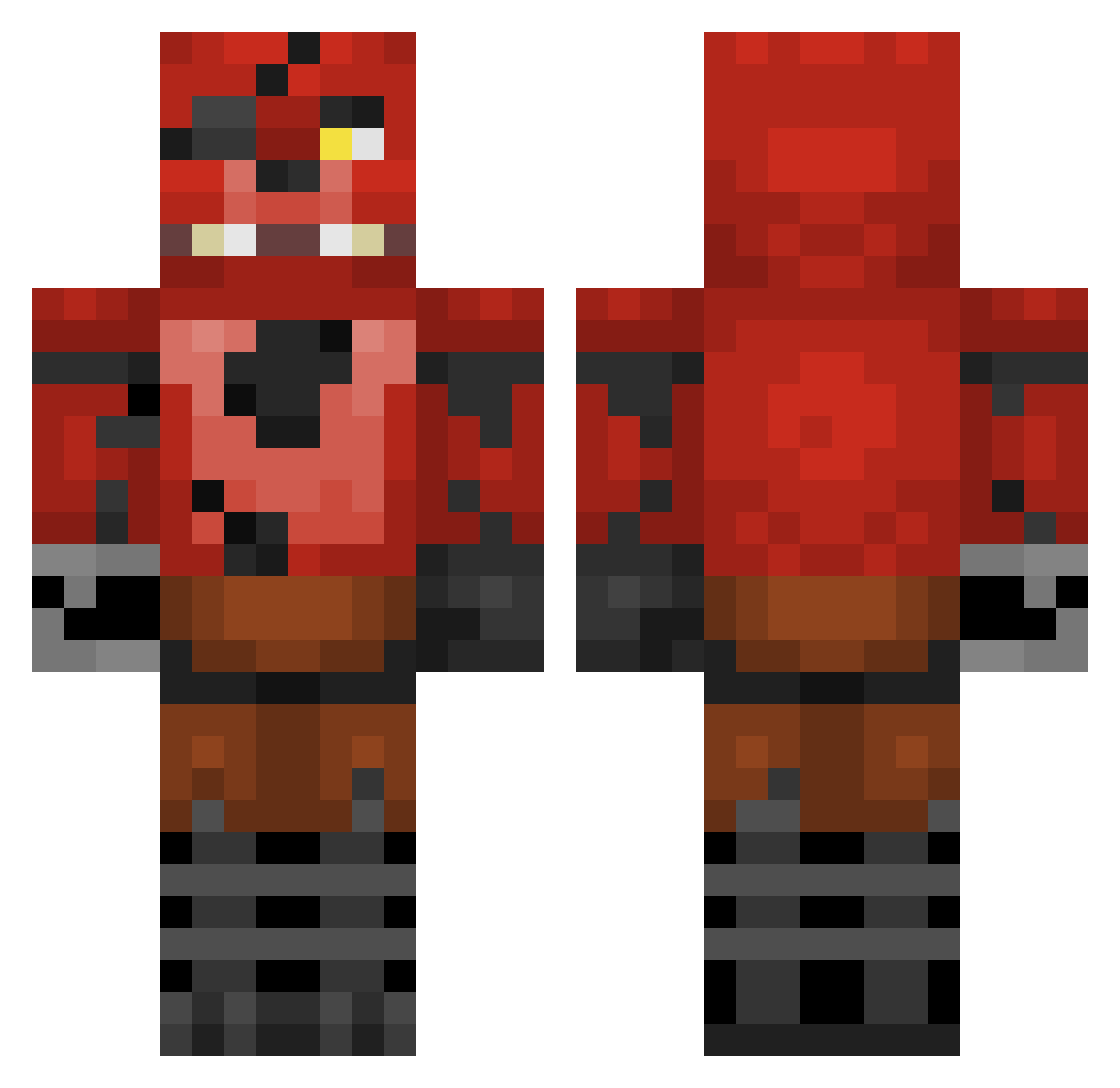 Mixkitty08 Minecraft skin, front and back view