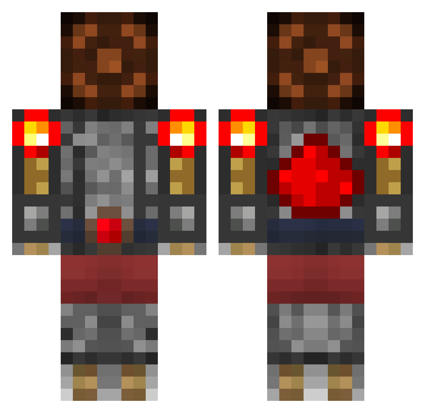 lichis Minecraft skin, front and back view