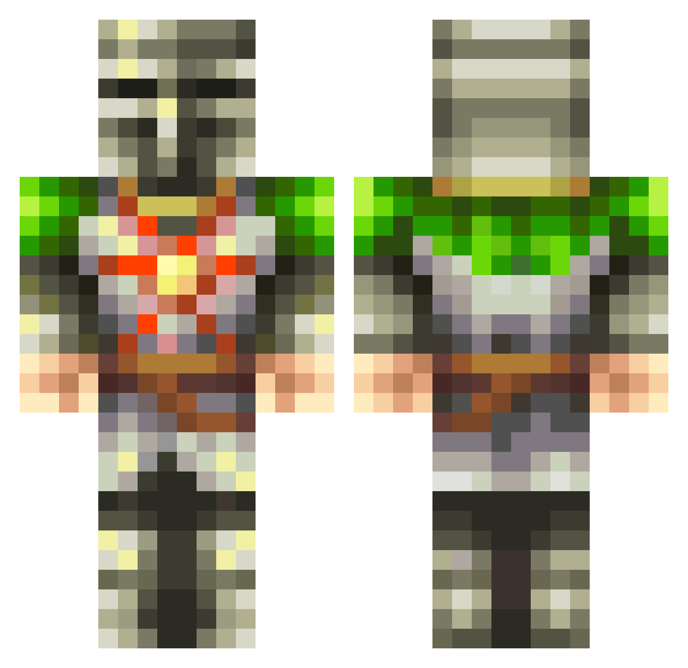 7mooody_XD Minecraft skin, front and back view