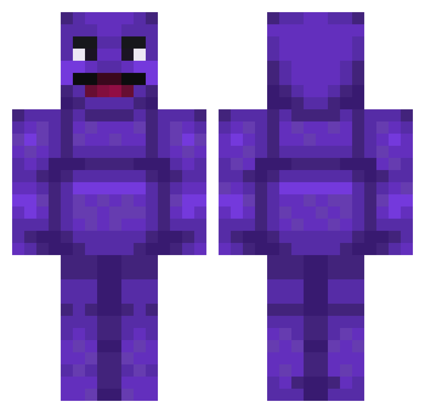 GlobalOllare Minecraft skin, front and back view